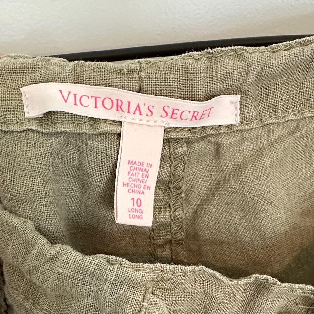 Victoria's Secret Flax Linen Pants size 10 Long - Picture 2 of 7
